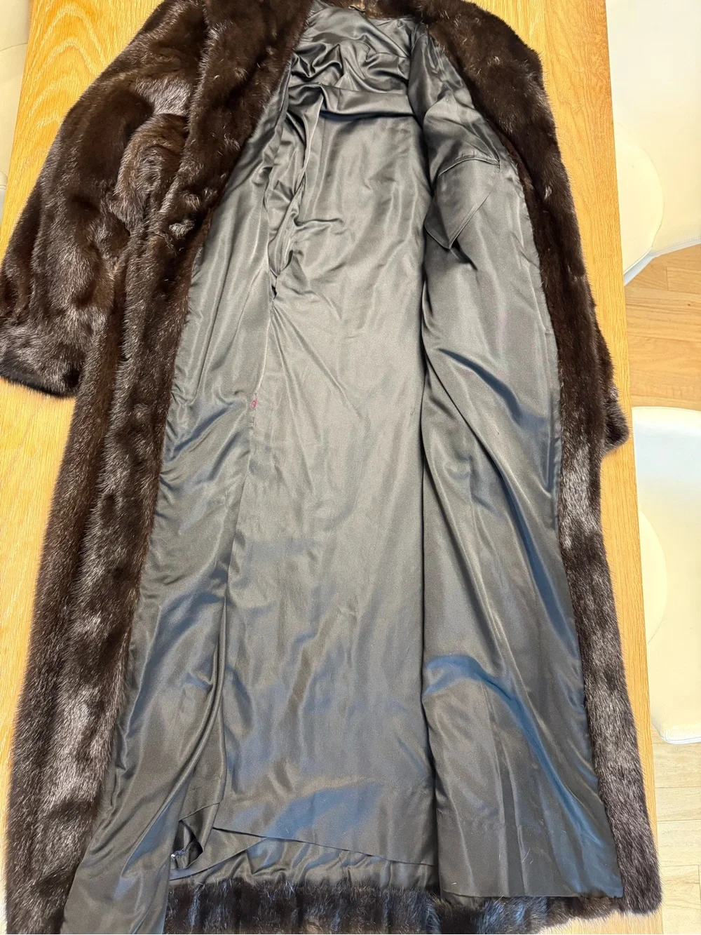 Classic Long Black Fur Coat - Elegant Women's Outerwear